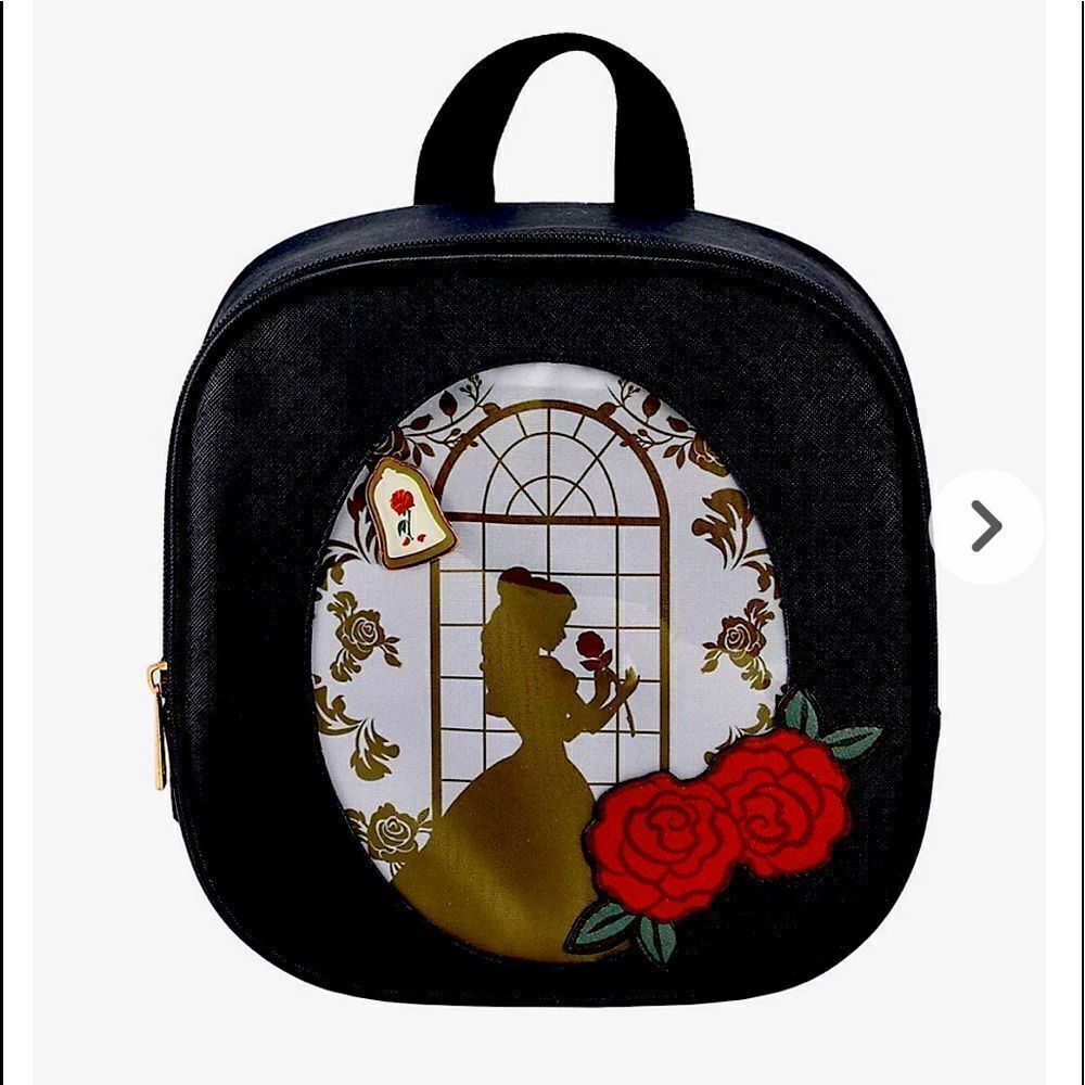 Loungefly Disney Beauty and The Beast Belle Pin Collector Mini Backpack NWT
